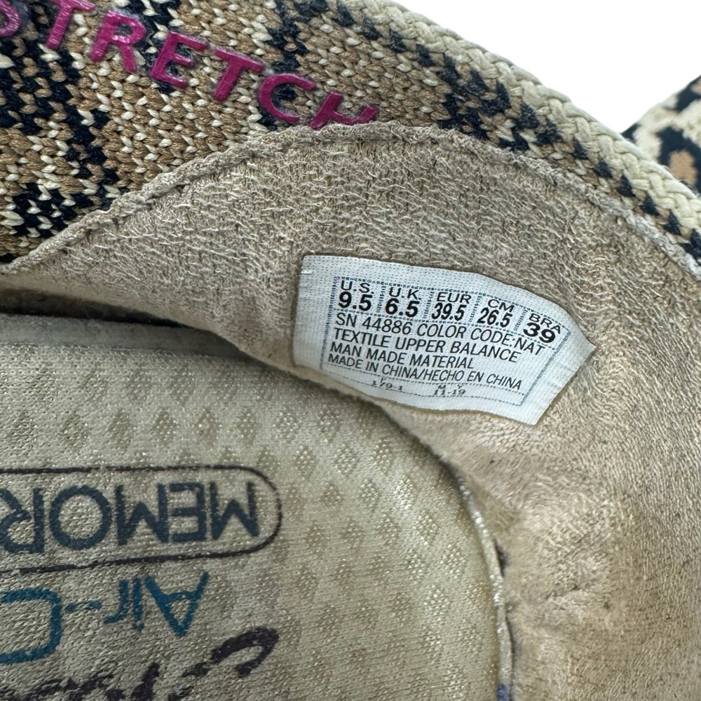 Skechers Cleo Claw Some Leopard Knit Ballet Flats Brown Tan Black Size 9.5 - Picture 11 of 11